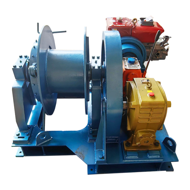 High Quality Marine Diesel Anchor Winch 20kN Anchor Load 60kN Holding Load 25mm Wire Rope 100m