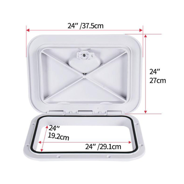 Marine Deck Cover Hatch Cover Fish Box Cover 15 or 18 Inch ABS Plastic Yacht
