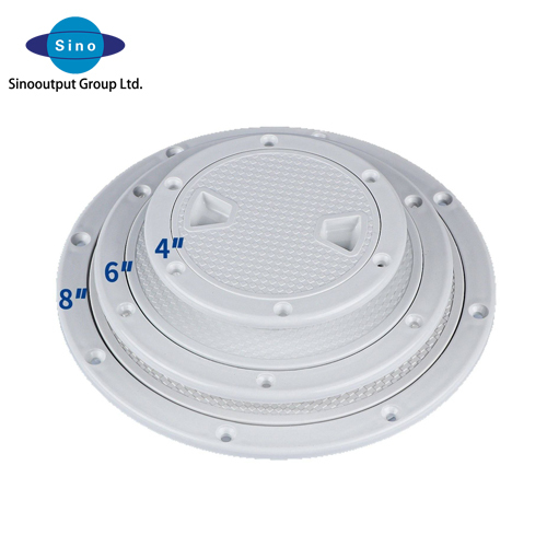 White Non-Slip Round Deck Hatch Cover for Marine Yacht Inspection Work Hand Hole Cover for Boat Covers