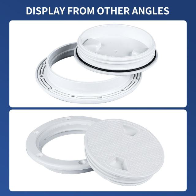 White Non-Slip Round Deck Hatch Cover for Marine Yacht Inspection Work Hand Hole Cover for Boat Covers