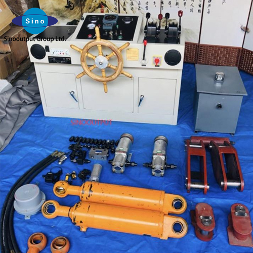 SINOOUTPUT Complete 16-30Knm Hydraulic Tilt Cylinder Steering Gear Set for Any Type of Boat Marine Supplies