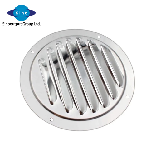 Stainless Steel Round Air Louver Vent with Slide Khob Opening Accessories for Yacht Fishing Boat Speedboat Marine Hardware