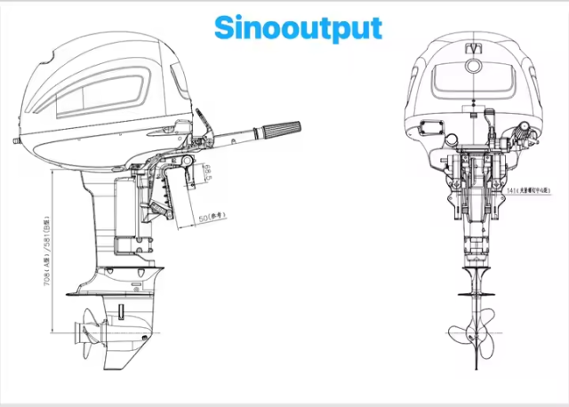 New Fuel-Efficient 13-150HP 4-Cylinder 4-Stroke Outboard Diesel Engine with Electric Start for Cargo Vessels and Boats