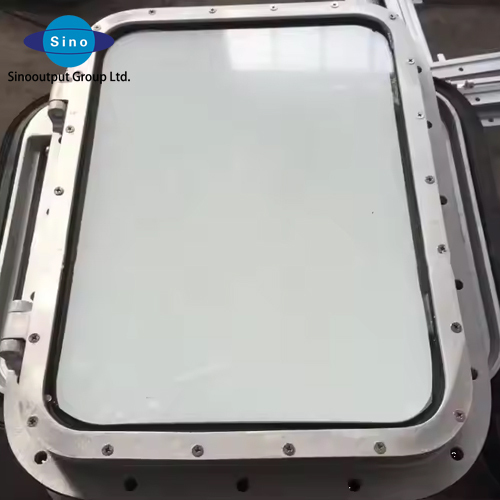 Aluminum Alloy Window for Yachts & Ships Black Glass Window with Inner Opening Waterproof UV Resistant Marine Supply