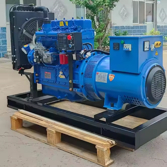 Reliable 400V AC Single Phase Open Frame Portable Diesel Generator Remote Control-Low Noise High Quality 50/60Hz Standby