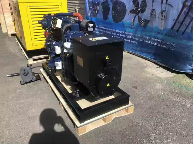 Reliable Weichai Sino Inboard Marine Diesel Generator 4 Cylinders 230V 50Hz Water Cooling Electric Starter New Hand Control Boat