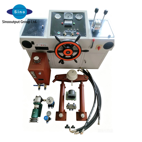 Integrated Marine Steering System Components: Hydraulic Steering Pump with Pulley, Control Valves and Steering Linkage Parts