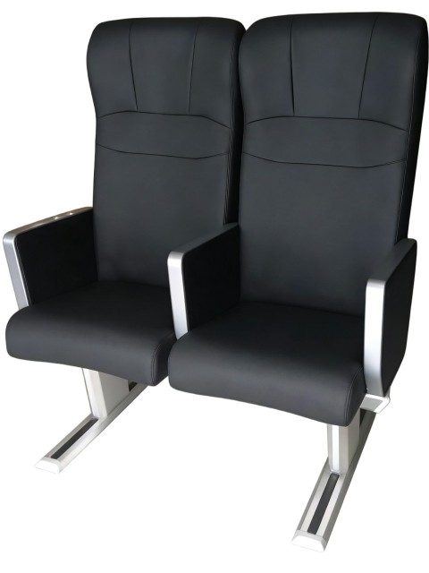 Navigator Plus5 Marine Passenger Seat High Back Ergonomic Boat Ferry Ship Seating with Customized Colors and Aluminum Legs