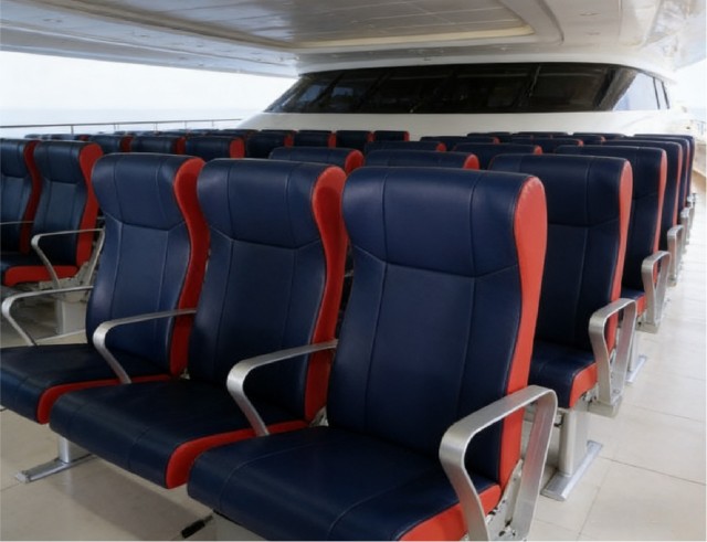 Premium Reclining Boat Passenger Seat Navigator Plus6 High Back Ergonomic Ship Seating with Aluminum Alloy Base