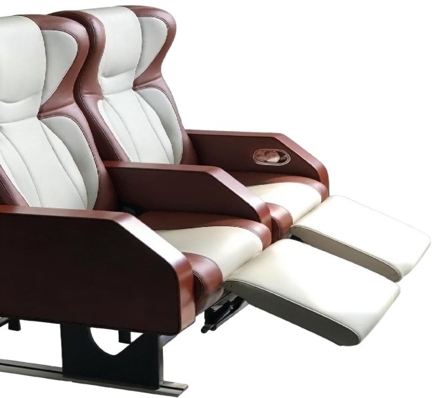Customizable Marine Passenger Seat Poseidon B Series - Ergonomic Ship Seating with PVC Leather and Extended Leg Rest