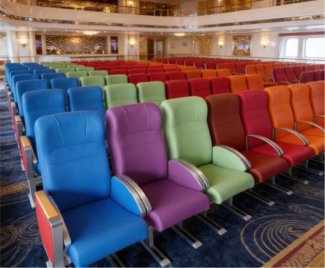 Navigator Plus5 Marine Passenger Seat High Back Ergonomic Boat Ferry Ship Seating with Customized Colors and Aluminum Legs
