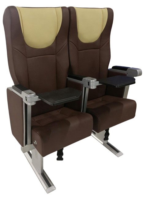Luxury Marine Passenger Seat Navigator Plus5A - Reclining Ship Seating with Foldable Table and Aluminum Base for Catamaran
