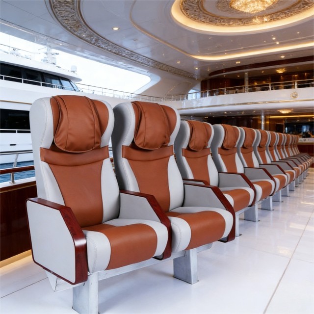 Luxury VIP Marine Passenger Seat Poseidon D Series Adjustable Ship Seating with USB Charging and Dining Table for Cruise Ship