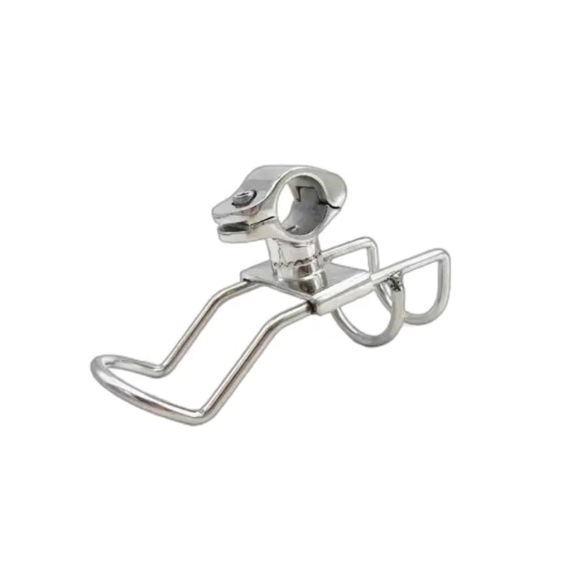 AISI 316 Stainless Steel Clamp-On Rod Holder Marine Hardware for Yacht, Fishing Boat & Speedboat, 6-Month Warranty