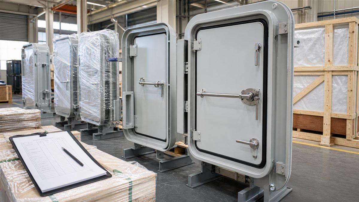 Marine fire-rated door supply project inspection and packing