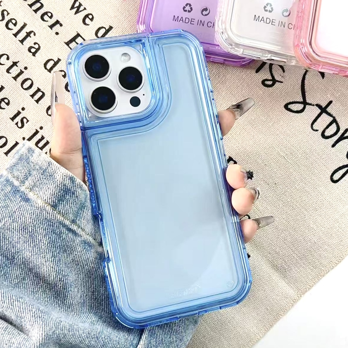 SM07 funda burbujas 3 en 1 transparente