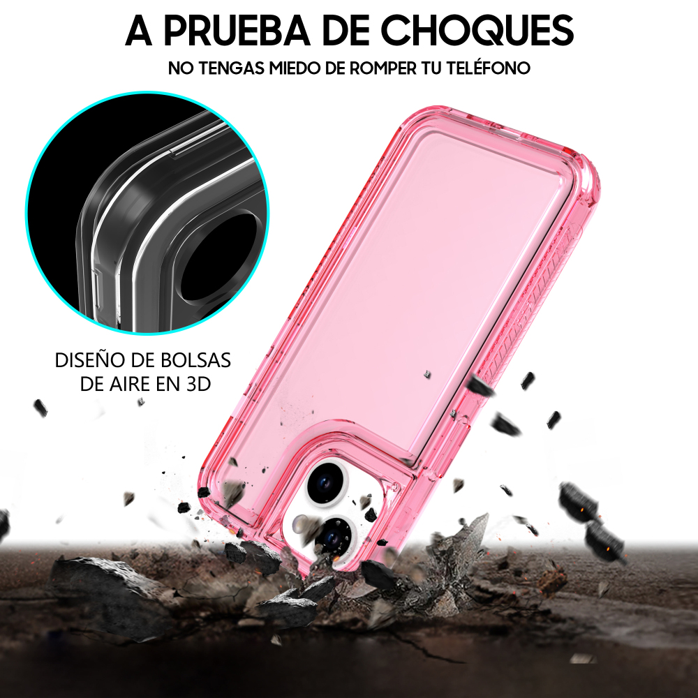SM07 funda burbujas 3 en 1 rosa