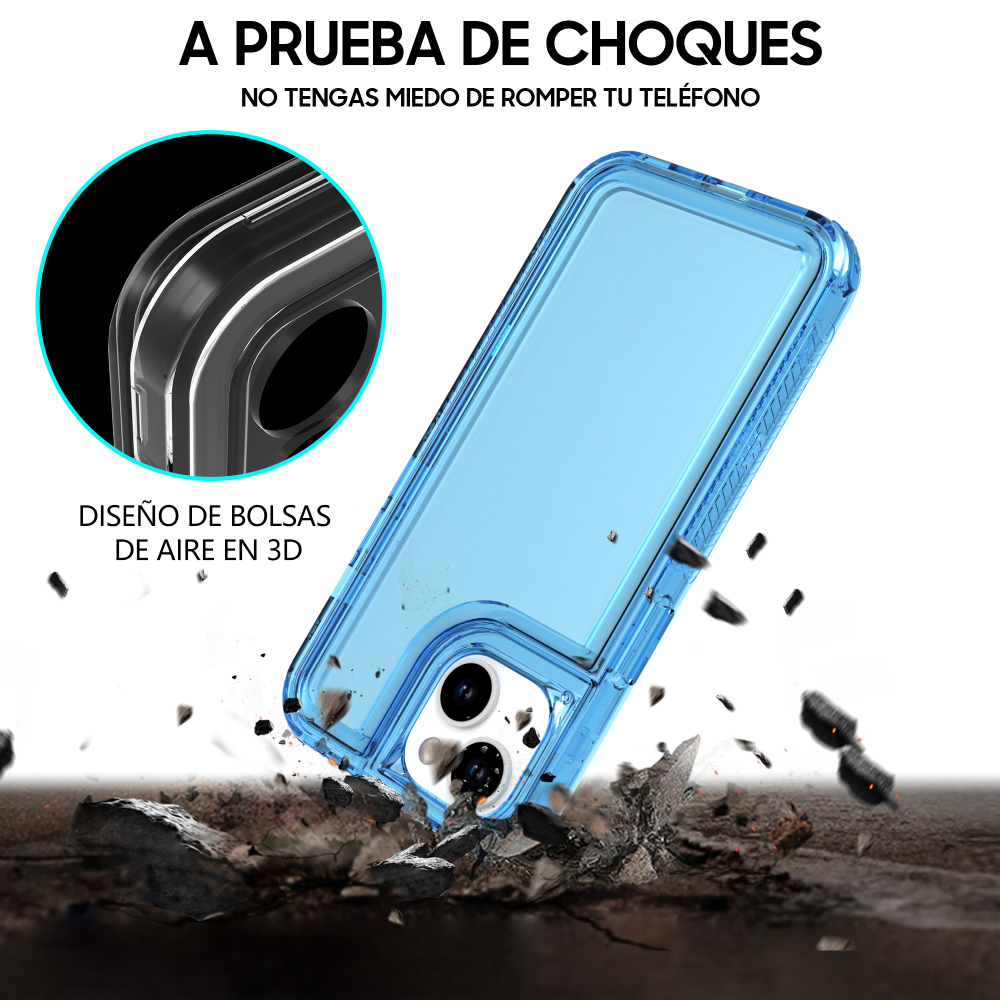 SM07 funda burbujas 3 en 1 azul
