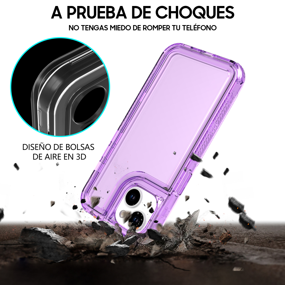 SM07 funda burbujas 3 en 1 morada