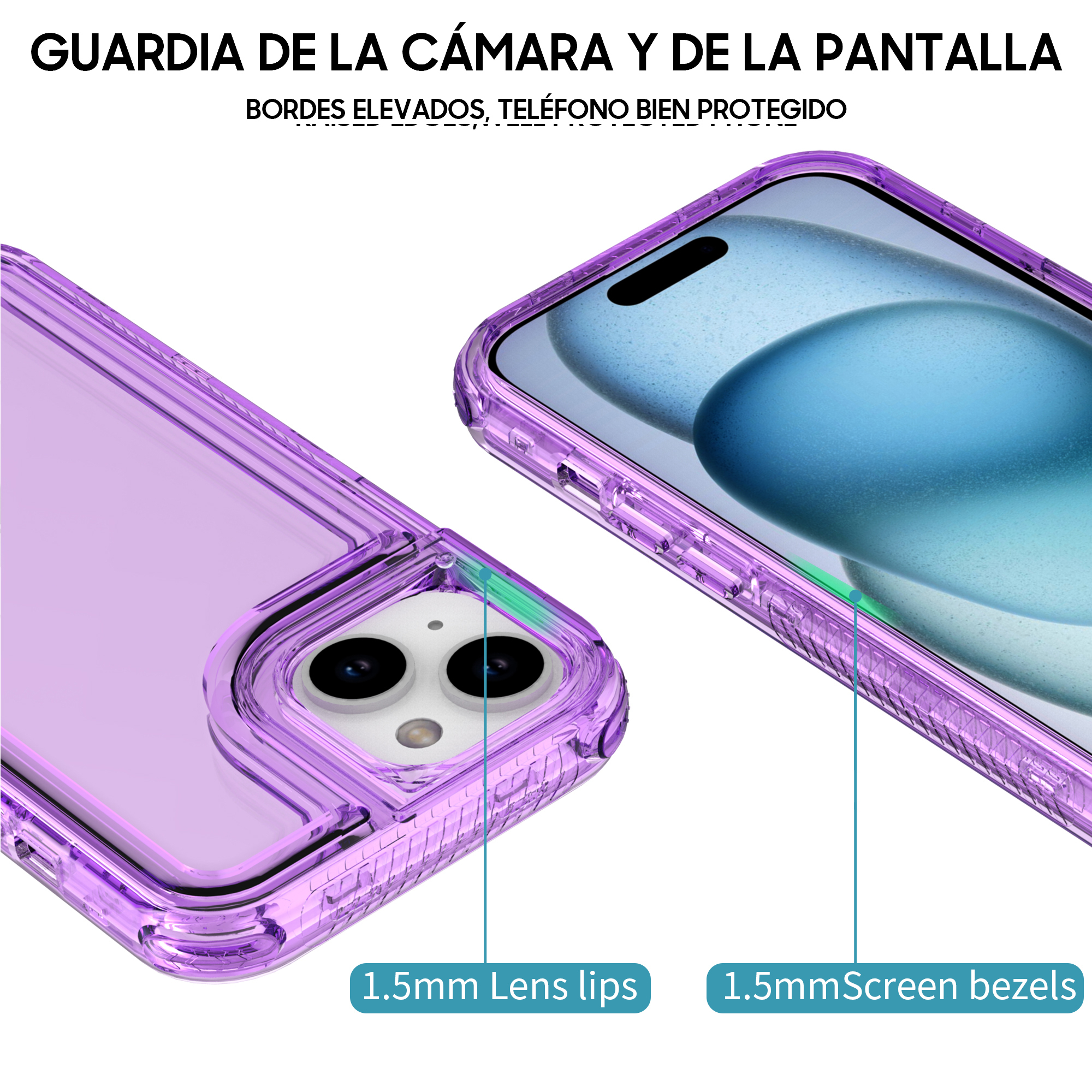 SM07 funda burbujas 3 en 1 morada