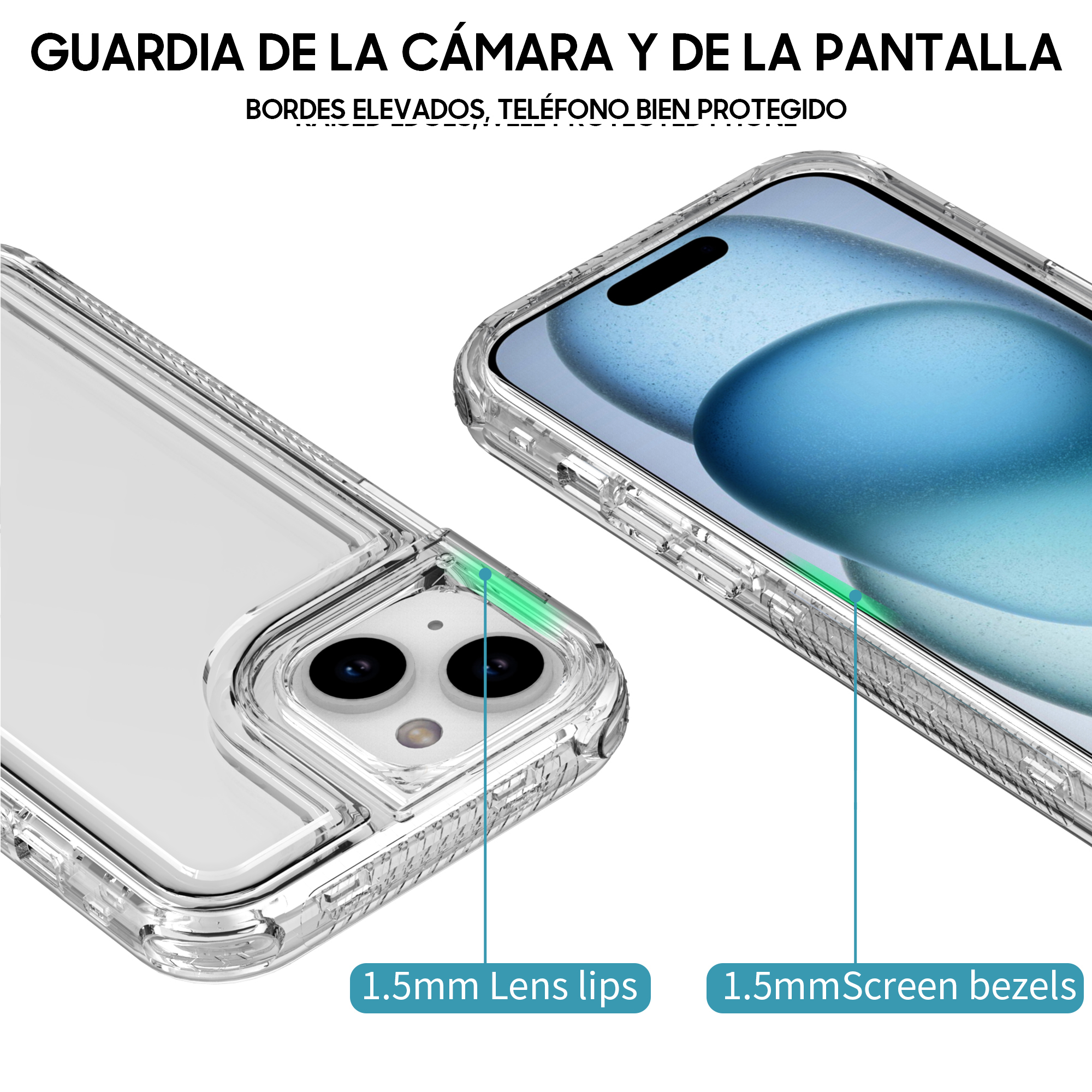 SM07 funda burbujas 3 en 1 transparente