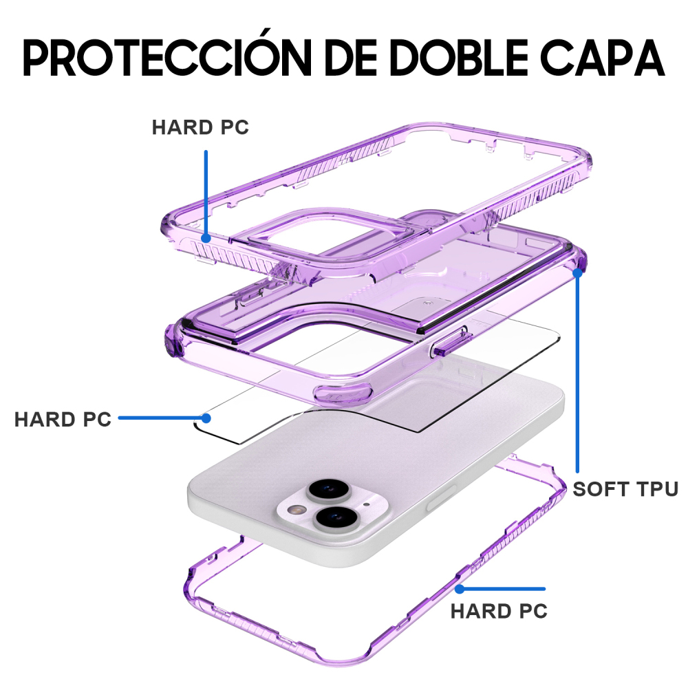 SM07 funda burbujas 3 en 1 morada