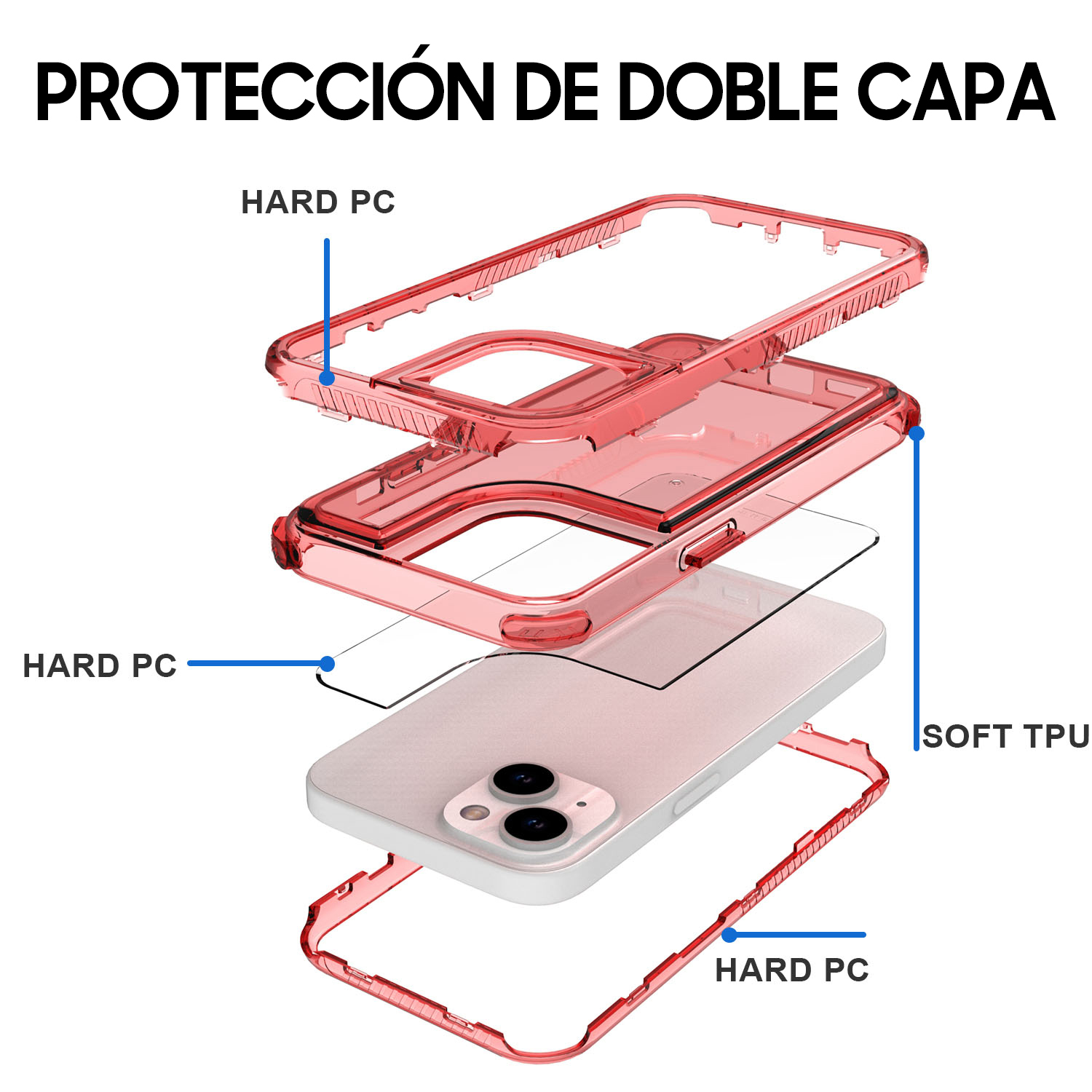 SM07 funda burbujas 3 en 1 rosa