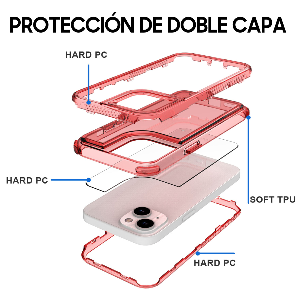 SM07 funda burbujas 3 en 1 rosa