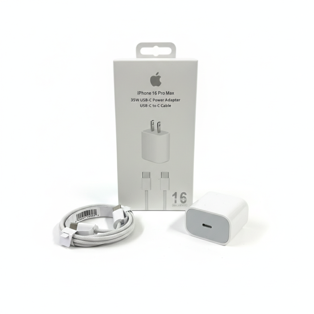 cargador rapido 35w kit para iphone 15/16/17 series
