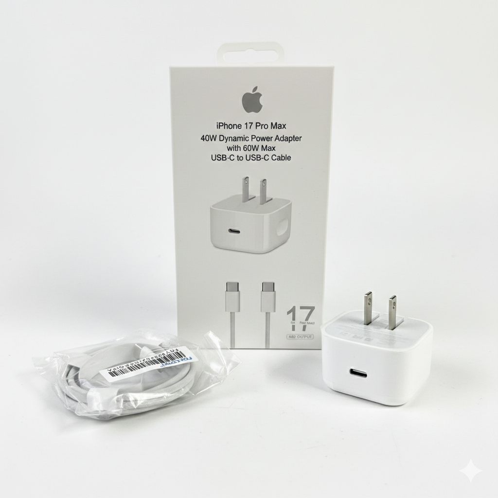 ip 17 pro max 40w cargador pd kit usb c to c with 60w max