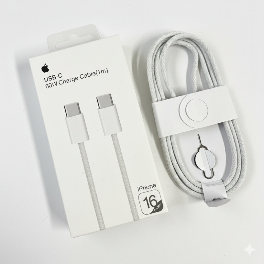 iphone 16 pro max usb c to tipo c cable charge 60w