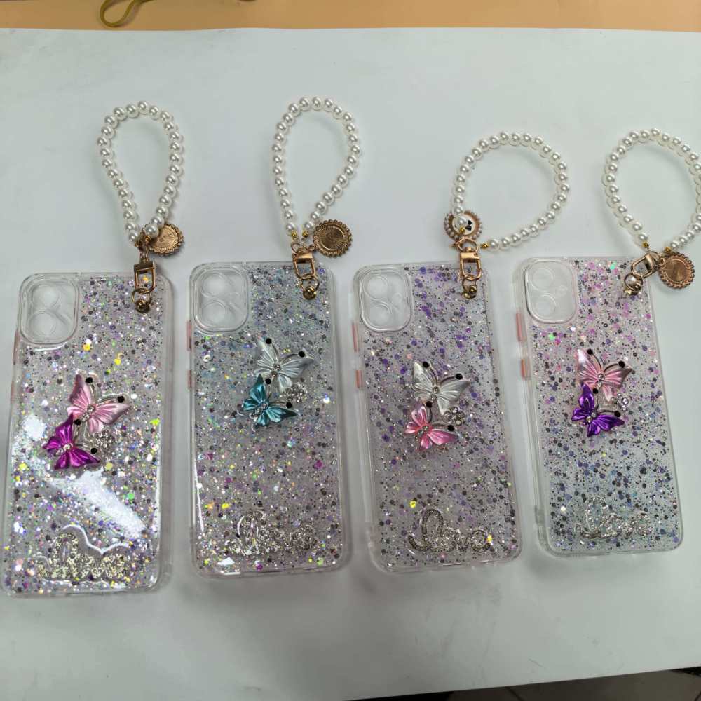 funda pusela con correa perla + mica 9d