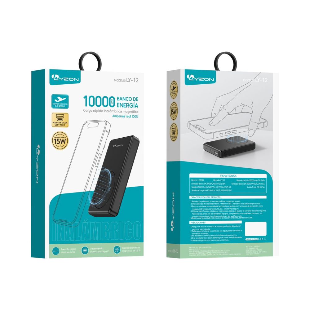 POWERBANK BATERIA 10000 MAH INALÁMBRICA 15W 22.5W BATERÍA PORTÁTIL  SÚPER CARGA