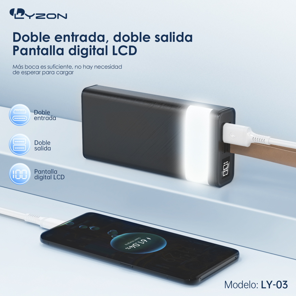 power bank bateria 20000 MAH LY03