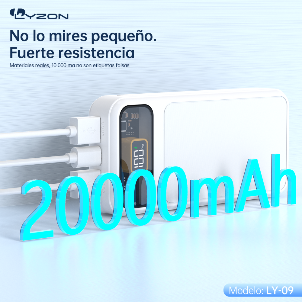 POERRBANK BATERIA  20000 MAH SUPER CARGA RAPIDA  PD+QC3.0 22.5W