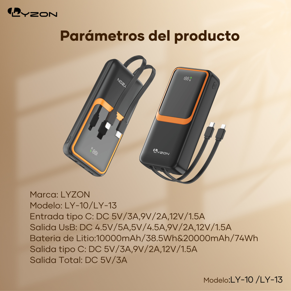 POWERBANK BATERIA 20000 MAH 22.5W CARGA SÚPER RÁPIDA BANCO DE ENERGÍA