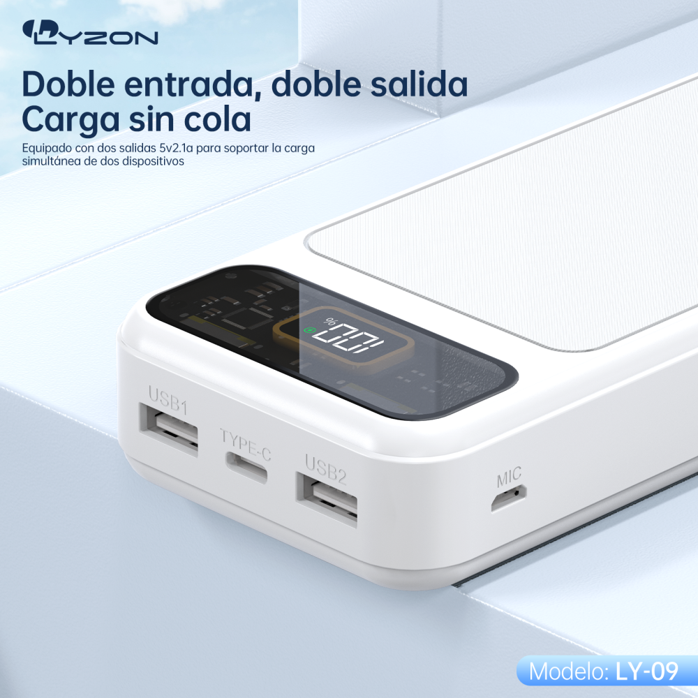 POERRBANK BATERIA  20000 MAH SUPER CARGA RAPIDA  PD+QC3.0 22.5W