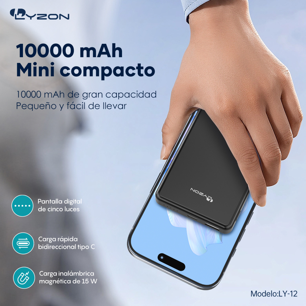 POWERBANK BATERIA 10000 MAH INALÁMBRICA 15W 22.5W BATERÍA PORTÁTIL  SÚPER CARGA