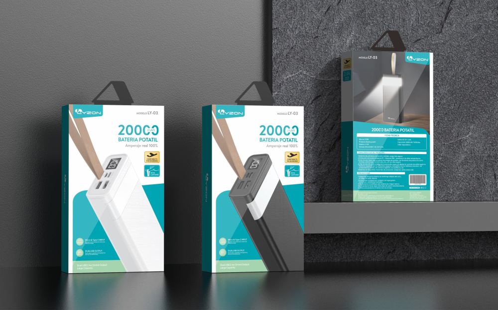 power bank bateria 20000 MAH LY03