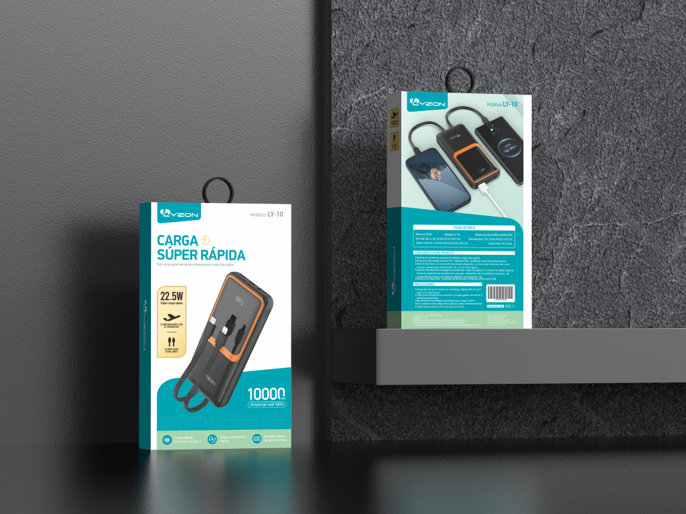 POWERBANK BATERIA 20000 MAH 22.5W CARGA SÚPER RÁPIDA BANCO DE ENERGÍA