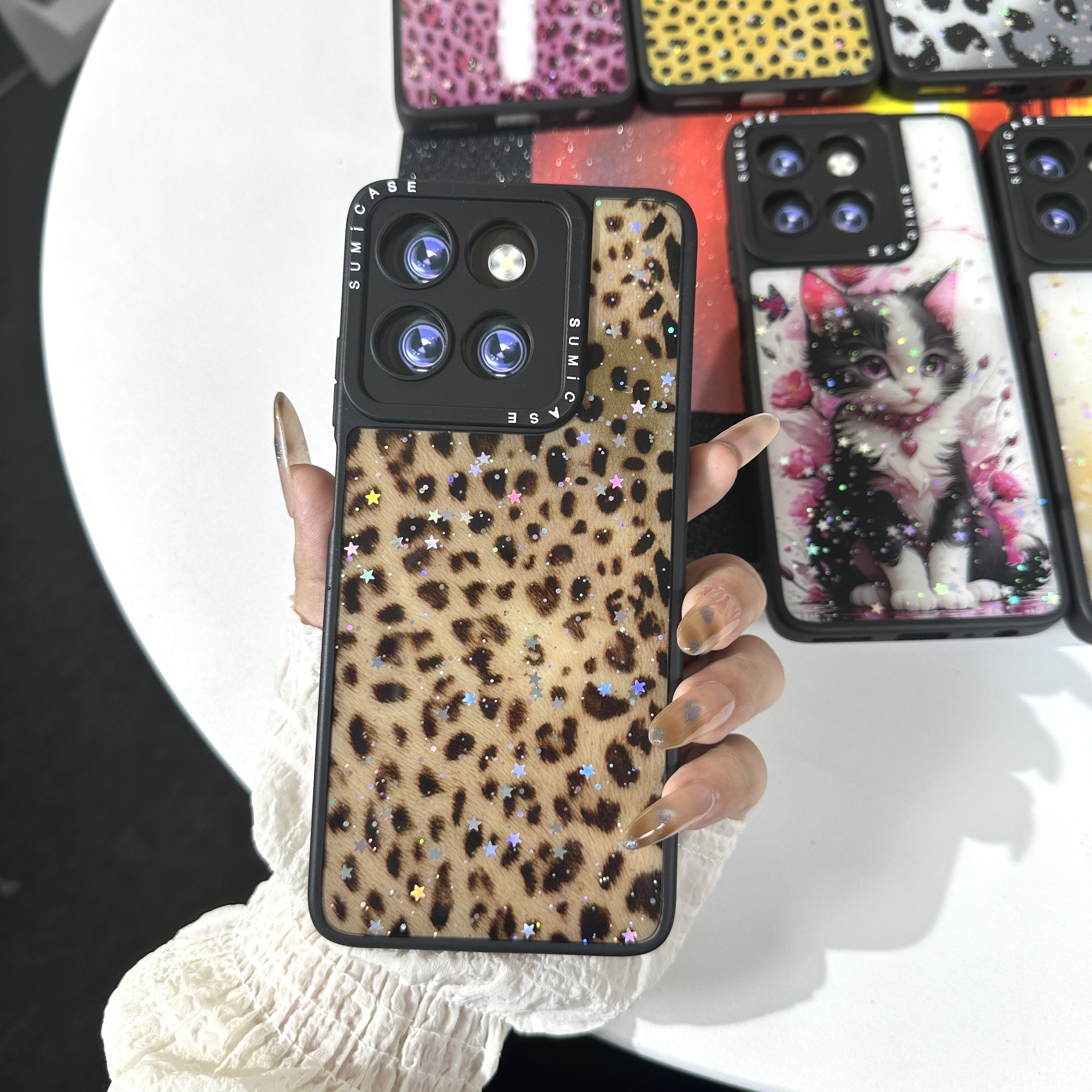 YT01 FUNDA DISENO BRILLO PARA MUJER