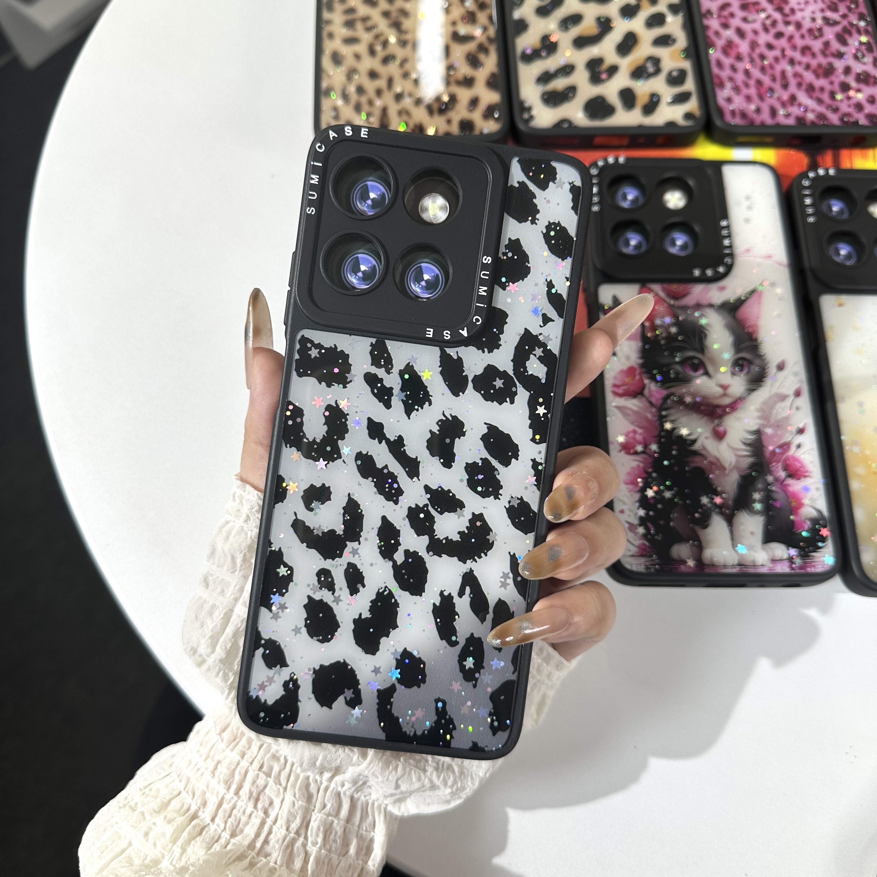 YT01 FUNDA DISENO BRILLO PARA MUJER