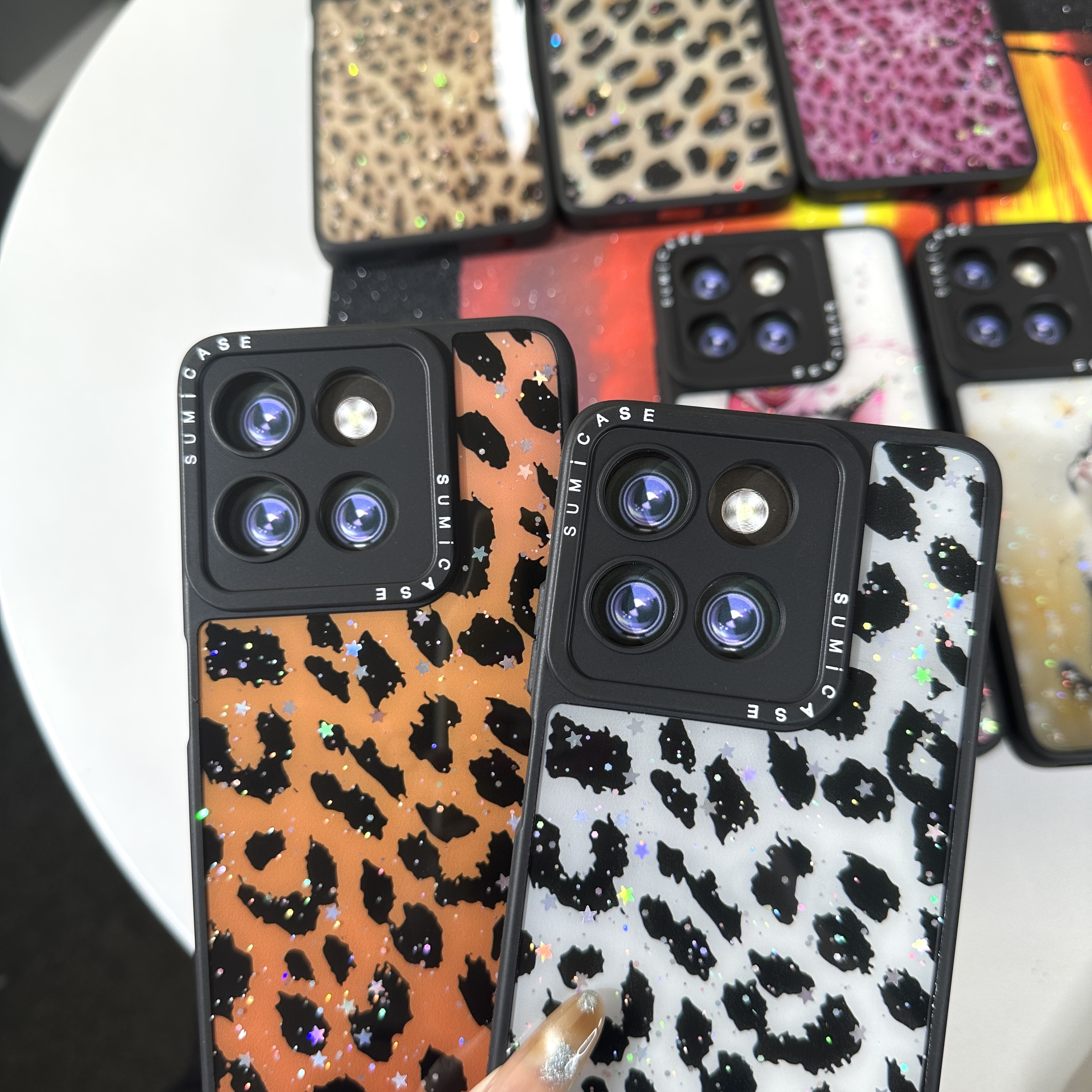 YT01 FUNDA DISENO BRILLO PARA MUJER