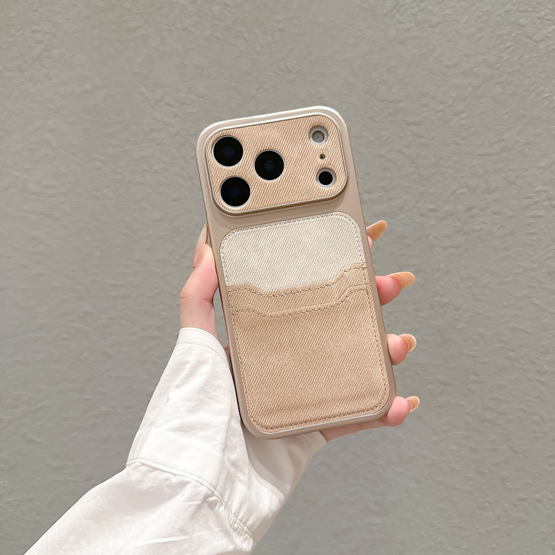 YT03 FUNDA Tarjetero de doble capa de mezclilla