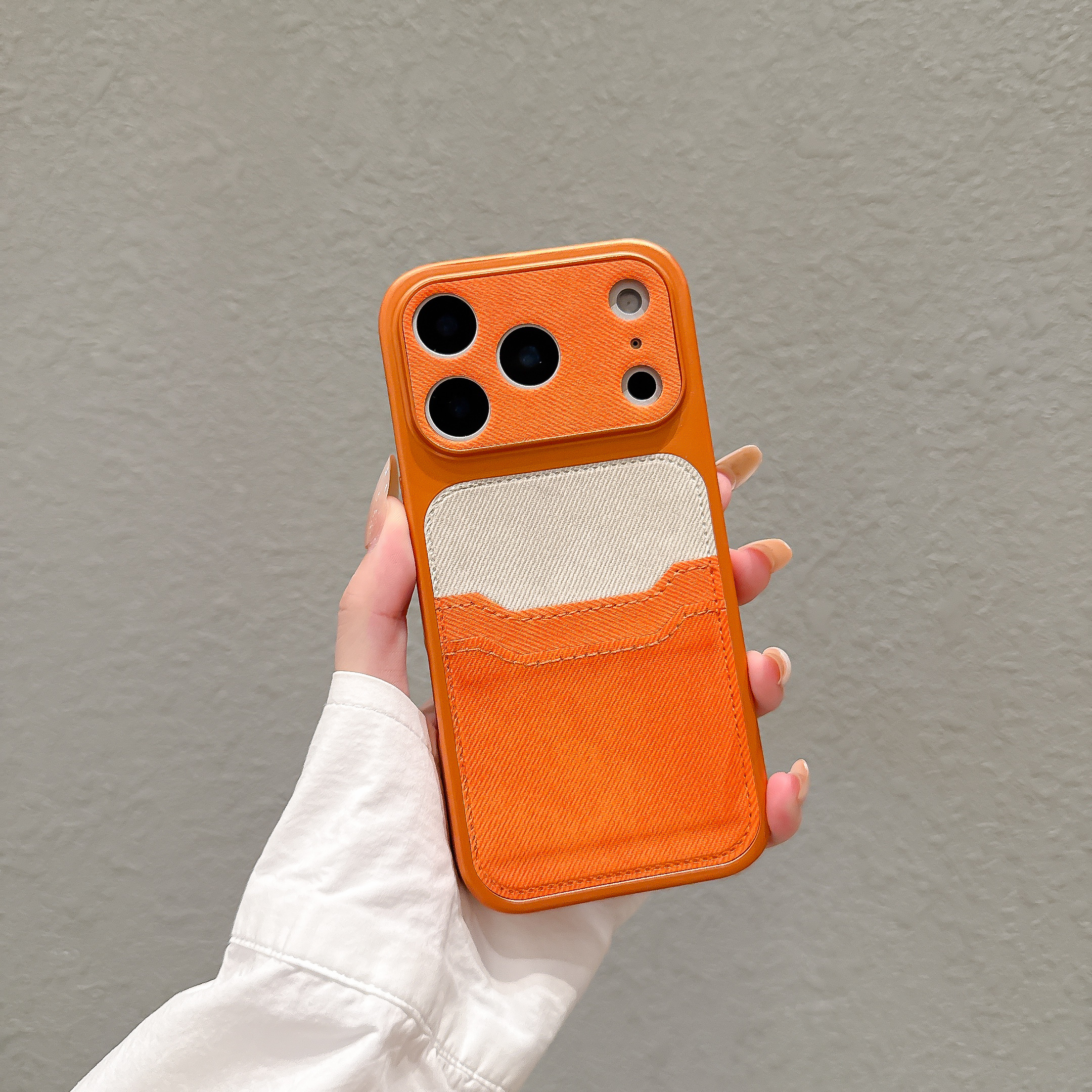 YT03 FUNDA Tarjetero de doble capa de mezclilla