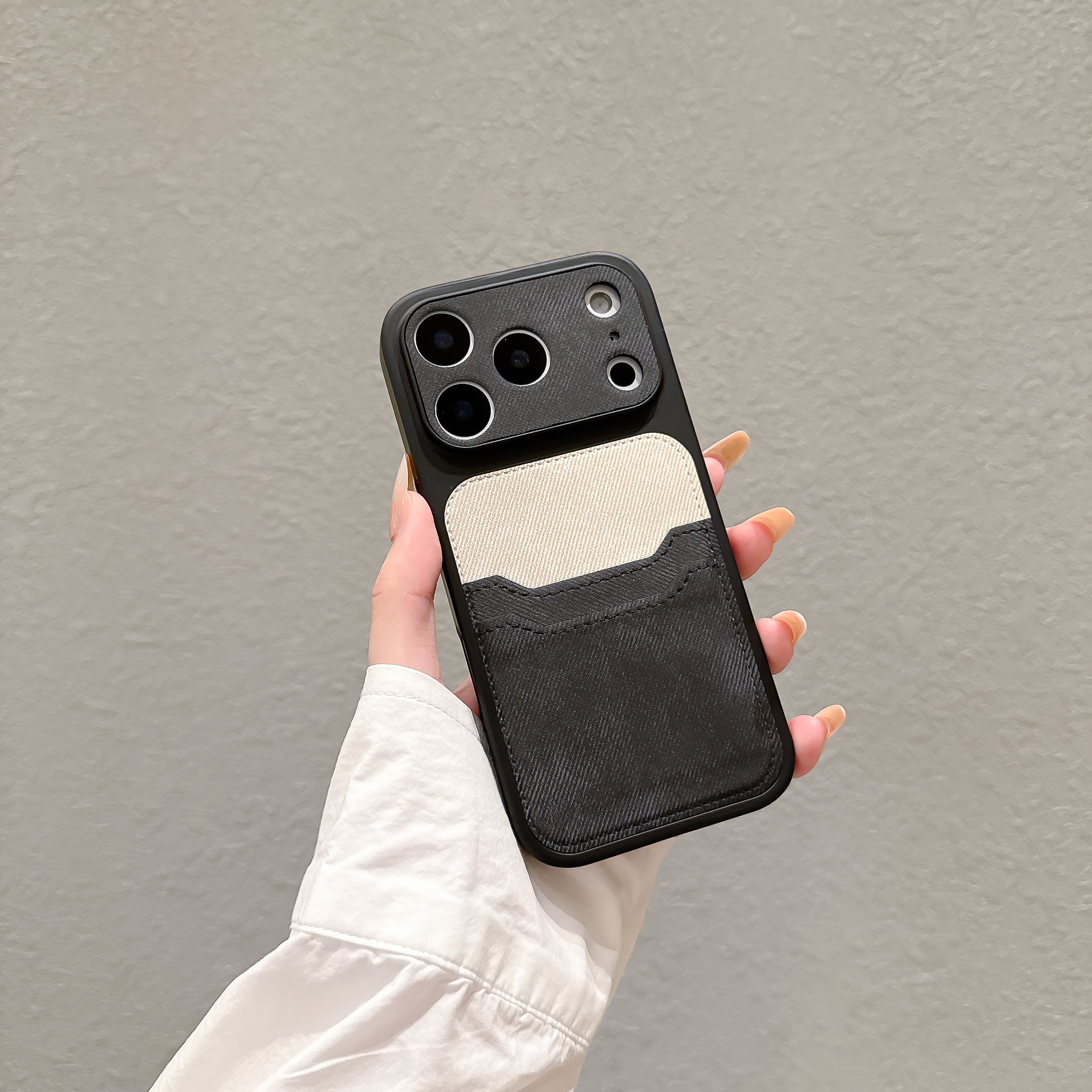YT03 FUNDA Tarjetero de doble capa de mezclilla