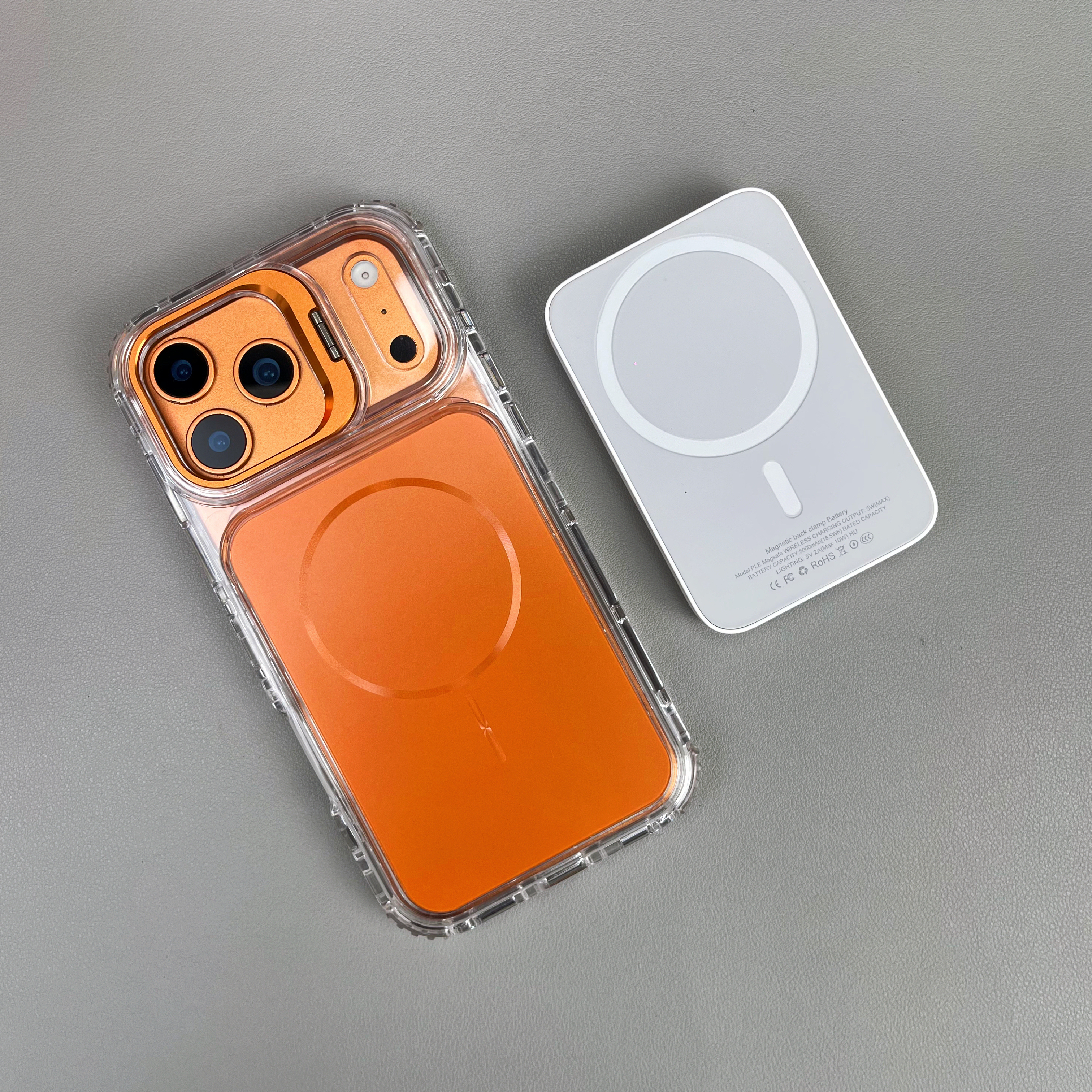 SY08 funda 3 en 1 soporte camara magsafe