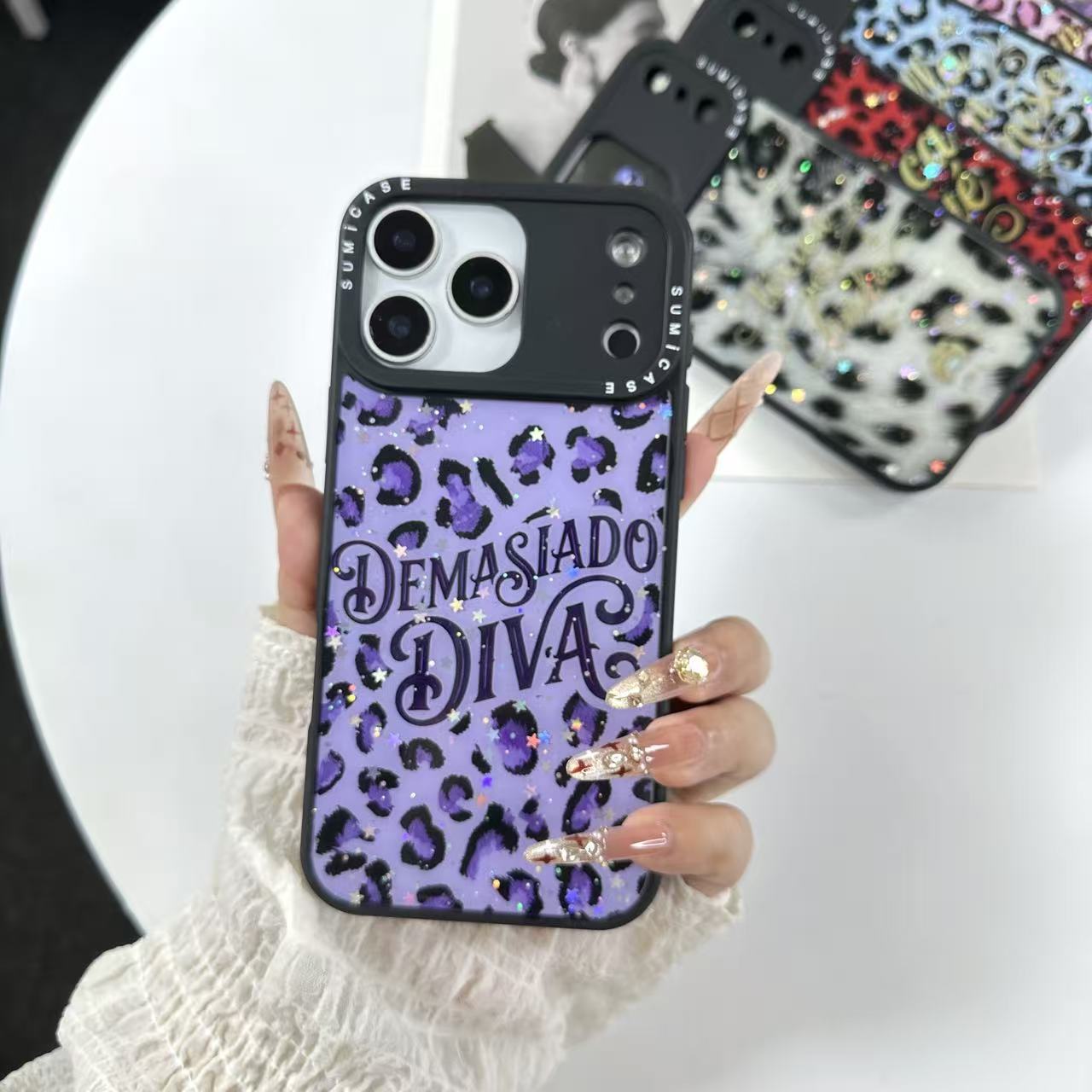 SM02 FUNDA CITAS CLASICAS CON ESTAMPADO DE LEOPARDO