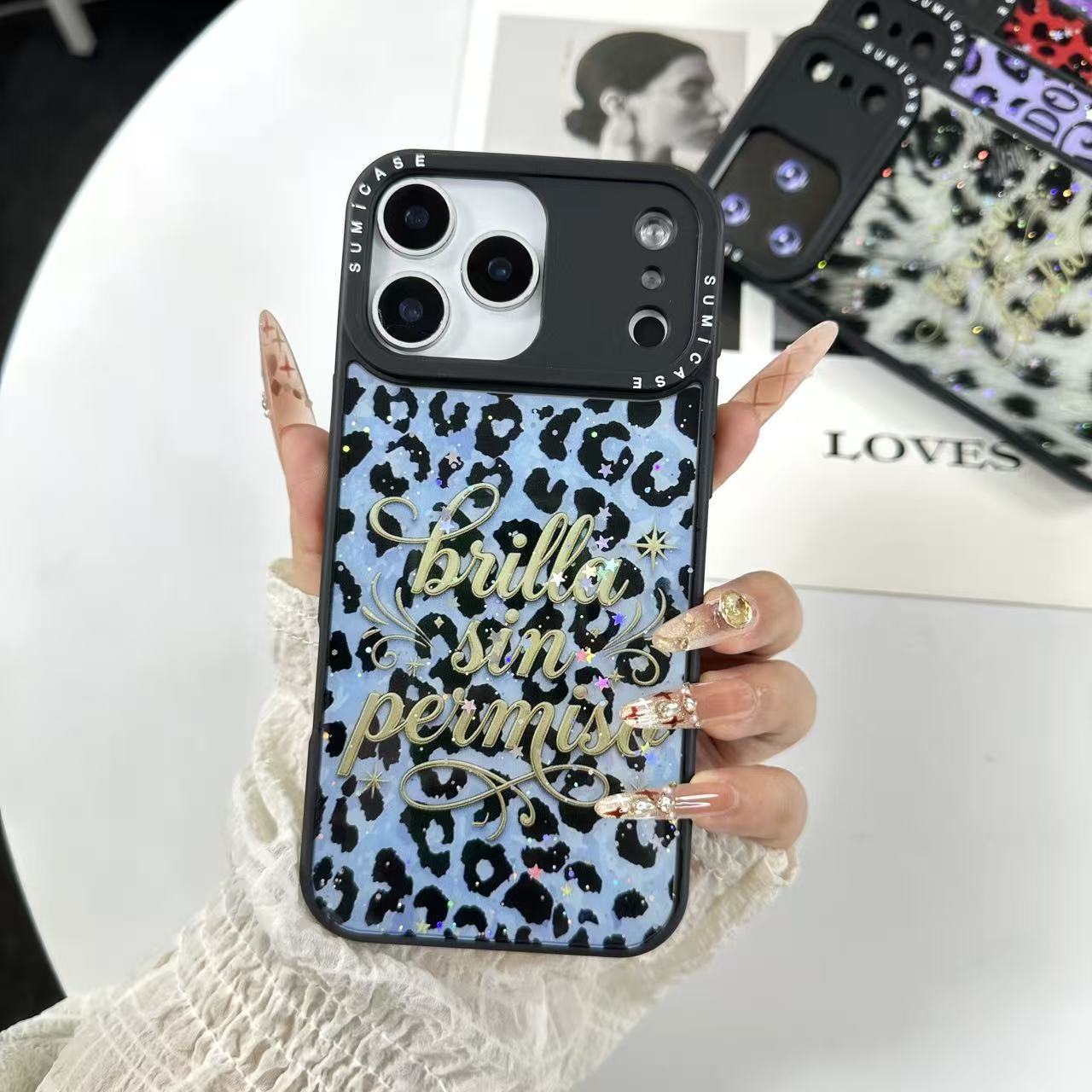 SM02 FUNDA CITAS CLASICAS CON ESTAMPADO DE LEOPARDO
