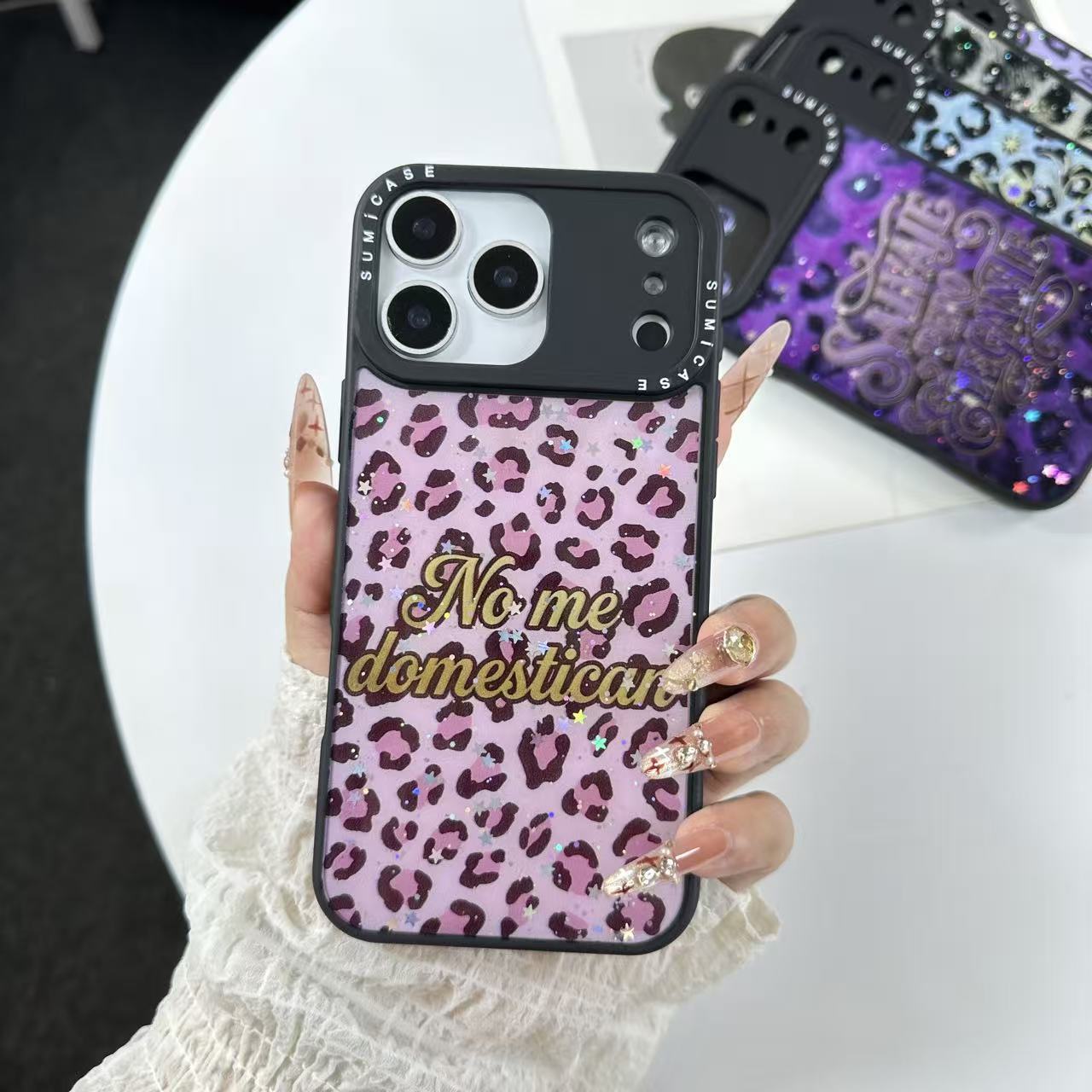 SM02 FUNDA CITAS CLASICAS CON ESTAMPADO DE LEOPARDO